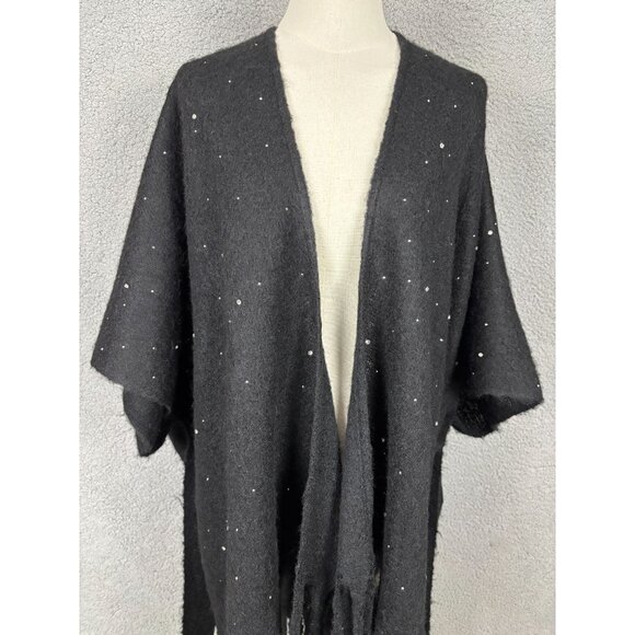 I.n.c. International Concepts Women's Embellished Topper Wrap OS Black NWT's - Picture 2 of 8